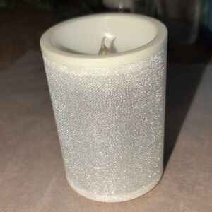 ❤️‍🔥10/$10❤️‍🔥 *Needs Battery* Glittering White Faux LED Candle